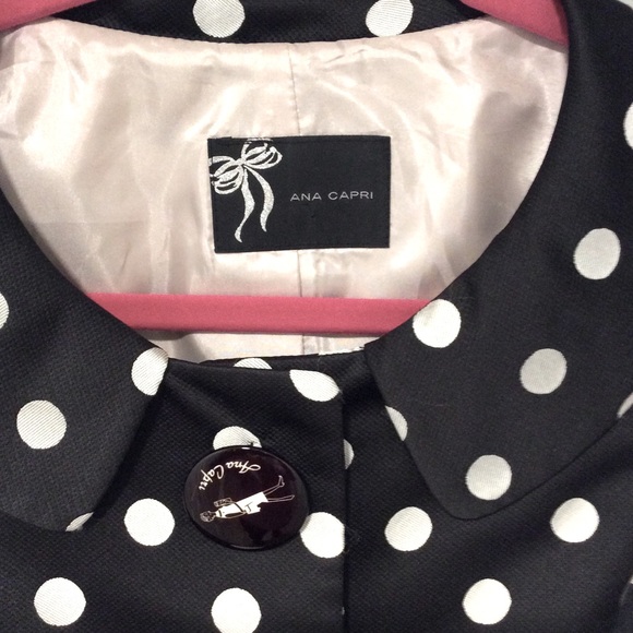 Ana Capri Vintage Polka Dot Coat - Picture 3 of 6